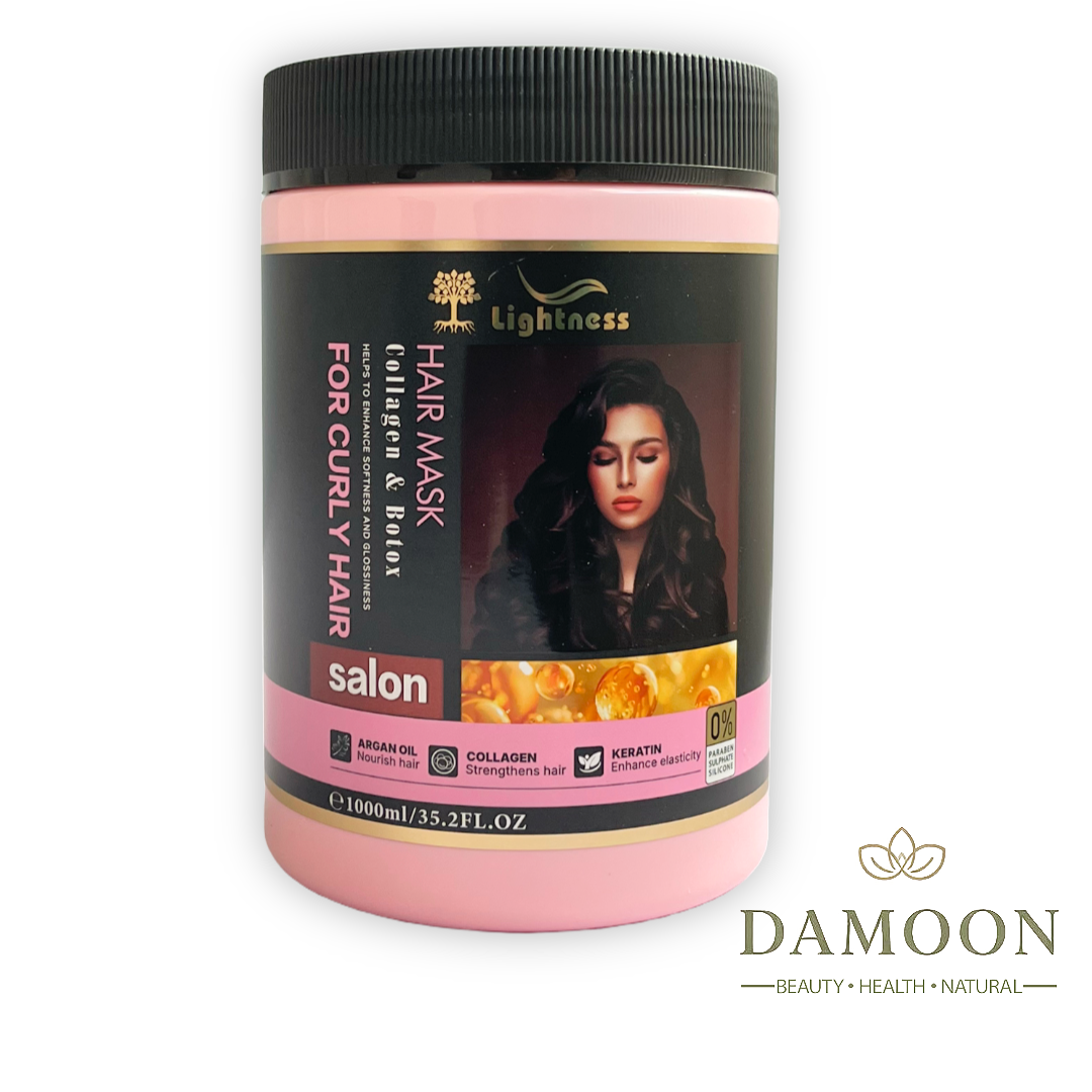 ماسک مو لایتنس مدل Hair Collagen Curl Softness and Mask با آرگان، کلاژن و کراتین